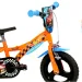 Bicicletta per bambini Hot Wheels 12" con portaborraccia e rotelle, colore arancione-nero – Dino Bikes