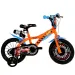 Bicicletta per bambini Hot Wheels 14” con portaborraccia e rotelle laterali, colore arancione-nero – Bicicletta Dino Bikes