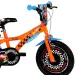 Bicicletta per bambini Hot Wheels 14” con portaborraccia e rotelle laterali, colore arancione-nero – Bicicletta Dino Bikes