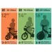 Bicicletta per bambini Hot Wheels 16” con portaborraccia e rotelle, colore arancione-nero – Bicicletta Dino Bikes