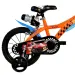 Bicicletta per bambini Hot Wheels 16" con portaborraccia e rotelle laterali, colore arancione-nero – Bicicletta Dino Bikes