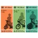 Bicicletta per bambini R88 14” con portaborraccia e rotelle laterali, colore arancione-nero – Bicicletta Dino Bikes