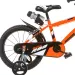 Bicicletta per bambini R88 16” con portaborraccia e rotelle laterali, colore arancione-nero – Bicicletta Dino Bikes