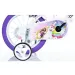 Bicicletta per bambini Unicorn Academy 16” con cestino e seggiolino per bambole, colore viola-bianco – Bicicletta Dino Bikes