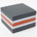 Blocco note nei colori nero, bianco e arancione, 8,5x8,5x4 cm