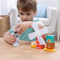 Blockables: Gioco di costruzione in legno Amici della fattoria - Melissa & Doug immagine 3