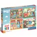 Bluey 4 in 1 puzzle da 12, 16, 20 e 24 pezzi - Clementoni