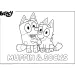 Bluey e amici 2 in 1 maxi puzzle da pavimento 24 pezzi e album da colorare 35x25cm - Lisciani