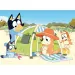 Bluey in vacanza 2 in 1 puzzle Eco maxi da 24 pezzi e libro da colorare 70x50cm - Lisciani