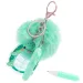 Borsa con pompon di piume - turchese