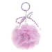 Borsa con pompon e fiocco di perline - viola