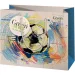 Borsa regalo Green Grass di medie dimensioni con motivo a pallone da calcio 18x10x23 cm