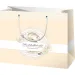 Borsa regalo da matrimonio color crema di medie dimensioni 18x10x23cm