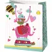 Borsa regalo di medie dimensioni con elefante rosa 18x10x23cm