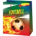 Borsa regalo esclusiva di dimensioni medie con motivo a pallone da calcio 18x23x10 cm