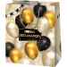 Borsa regalo esclusiva di grandi dimensioni con motivo a palloncini 27x14x33cm
