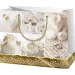 Borsa regalo esclusiva di grandi dimensioni con motivo nuziale 27x14x33cm