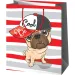 Borsa regalo esclusiva di medie dimensioni con motivo carlino "Be Cool" 18x23x10cm