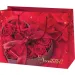 Borsa regalo esclusiva di medie dimensioni con motivo di rose rosse 18x10x23cm