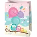 Borsa regalo gigante con gufi 40x56x20cm