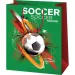 Borsa regalo gigante con motivo di pallone da calcio 33x15x44,5 cm