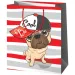 Borsa regalo gigante con motivo carlino "Be Cool" 33x15x44,5cm