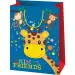 Borsa regalo gigante con motivo di amici animali 44,5x33x15cm