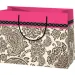 Borsa regalo grande con bordo rosa 27x14x33cm