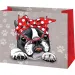 Borsa regalo grande con motivo di cane 27x14x33cm
