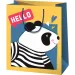 Borsa regalo grande con motivo panda 33x26,7x13,7cm
