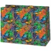Borsa regalo media con T-Rex su skateboard 18x10x23cm