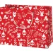 Borsa regalo natalizia di medie dimensioni rosso-bianca 18x10x23 cm