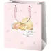 Borsa regalo normale rosa con orsetto 11x15x6cm