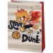 Borsa regalo premium di grandi dimensioni con motivo di leone giocatore di basket Green Grass 26x14x33cm