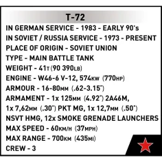COBI: Forze Armate T-72 (Germania Est/Unione Sovietica) kit di costruzione di carro armato (2625) immagine 7