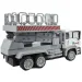 Camion con cestello elevatore in metallo con telecomando RC, effetti luminosi, 27MHz, scala 1/12, 32cm.