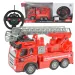 Camion dei pompieri con cestello elevatore telecomandato RC con effetti luminosi, scala 1/48, 27 MHz, 20 cm