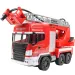 Camion dei pompieri con piattaforma aerea telecomandata RC con idrante, scala 1/24, 27 MHz, 30 cm