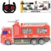 Camion dei pompieri telecomandato RC rosso con effetti luminosi 1/30 27MHz 20cm