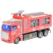 Camion dei pompieri telecomandato RC rosso con effetti luminosi 1/30 27MHz 20cm