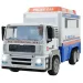 Camion della polizia con cabina in metallo telecomandato RC con effetti luminosi 27MHz scala 1/12 32cm