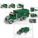 Camion della spazzatura ToyStar di colore verde con effetti luminosi e sonori, 42 cm