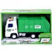 Camion della spazzatura verde con luce