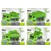Camion macchine da lavoro in verde in diverse varianti
