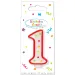 Candela a pois per compleanno numero 1