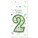 Candela a pois per compleanno numero 2