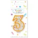 Candela a pois per compleanno numero 3