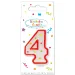 Candela a pois per compleanno numero 4