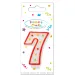 Candela a pois per compleanno numero 7