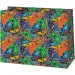 Cardex: Borsa regalo grande a tema dinosauro con skateboard, 26,7x13,7x33cm